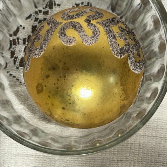 MCM Shiny Brite gold & glitter ornaments - Picture 9 of 10